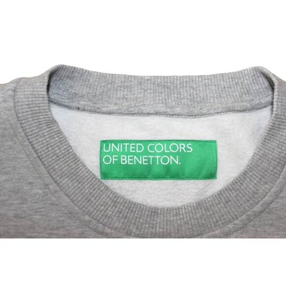 nwt BENETTON x UO Exclusive - Logo Crewneck Sweatshirt in Grey, Made in Italy - Picture 5 of 13